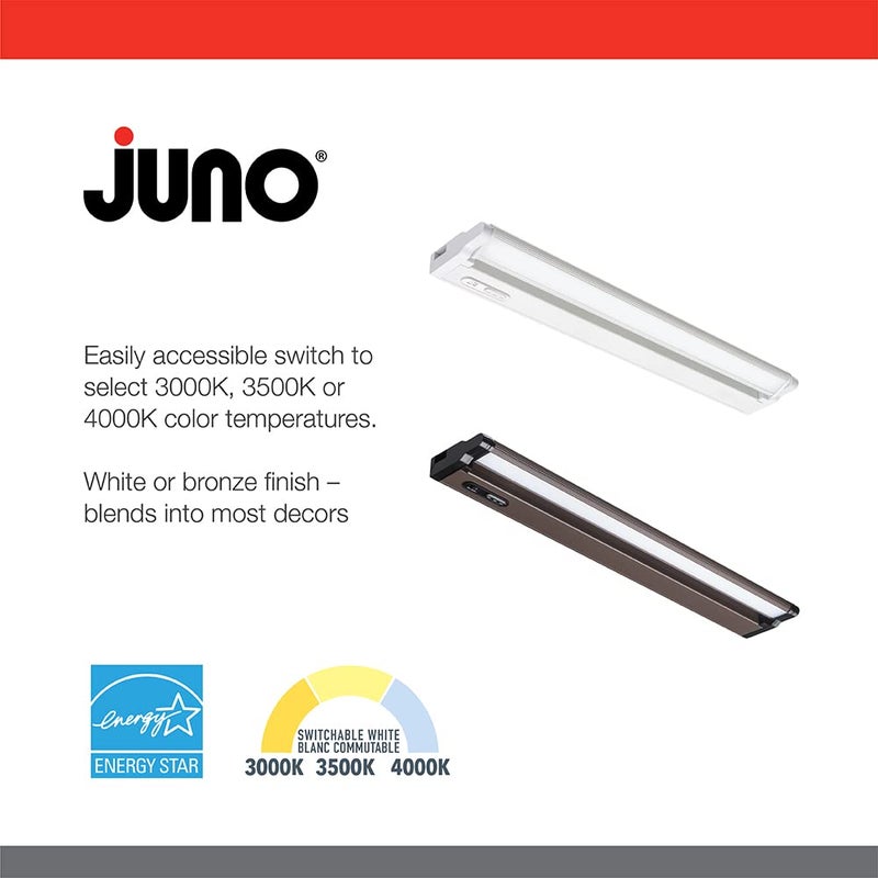 Juno UPLD 30IN SWW4 90CRI BZ M6 Swivel LED Undercabinet with 3000K/3500K/4000K CCT, 30 Inch, Bronze - Image 3